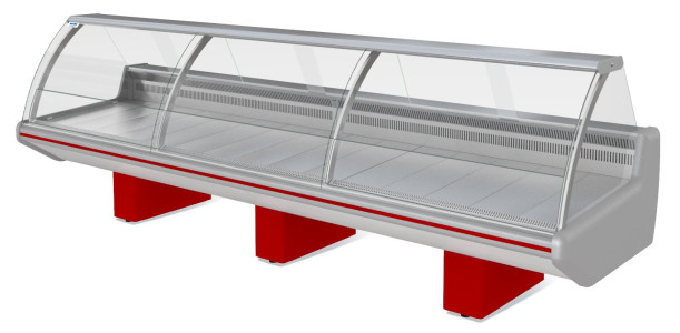 Витрина мультитемпературная Марихолодмаш Парабель ВХСн-1,875 (без боковин,ТРВ)(две тумбы)
