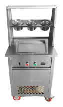 Фризер для жареного мороженого Foodatlas KCB-1F (контейнеры, световой короб, стол для топпингов)