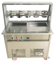 Фризер для жареного мороженого Foodatlas KCB-2F (контейнеры, стол для топпингов)