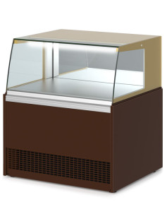 Витрина нейтральная Гольфстрим Селенга C РС 60 Фронт RAL 8017 (структура RAL 1036)